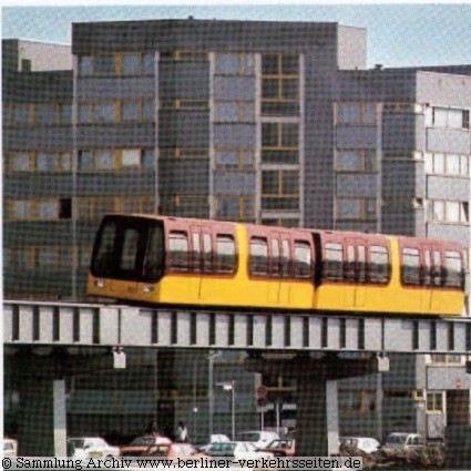 Magnetbahntrasse in Berlin (Foto: AEG Westinghouse 1987)